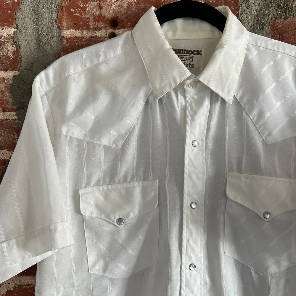 VTG Ruddock Made in USA Men's Western Pearl Snap Shirt L 23x31